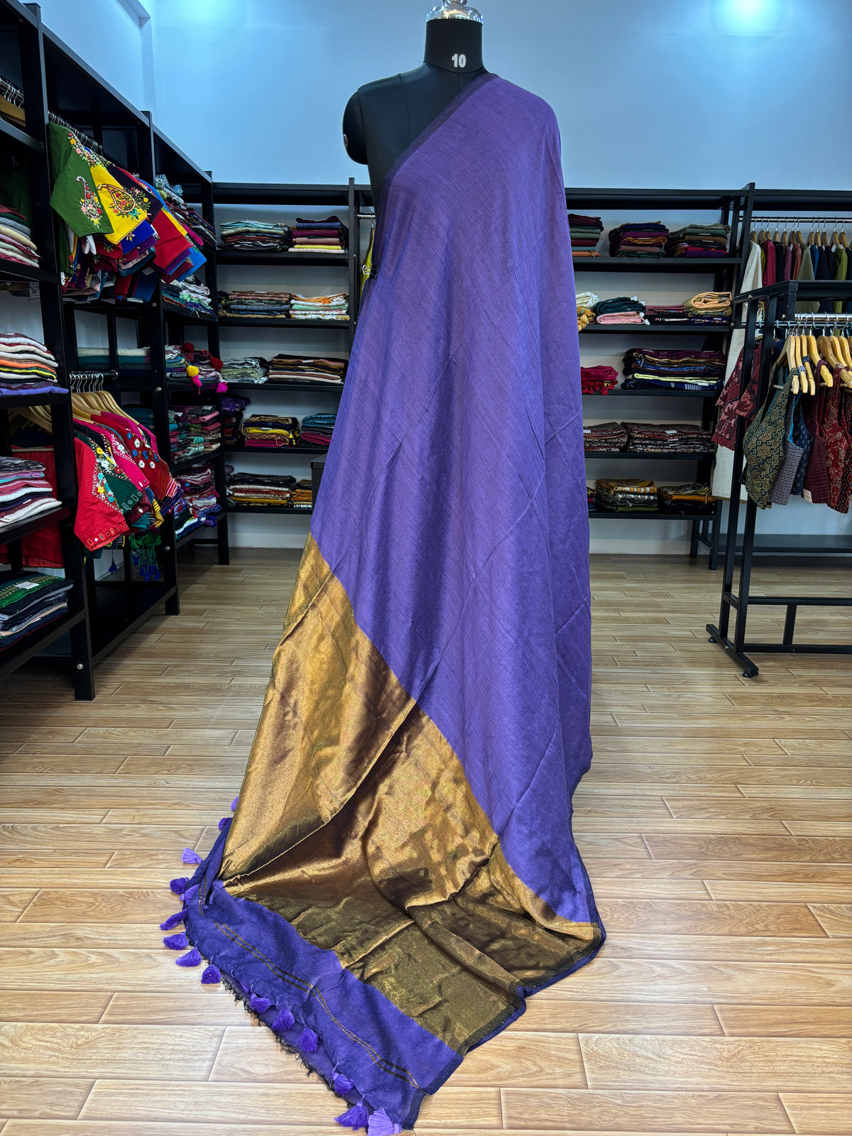 PURPLE ACRYLIC SAREE