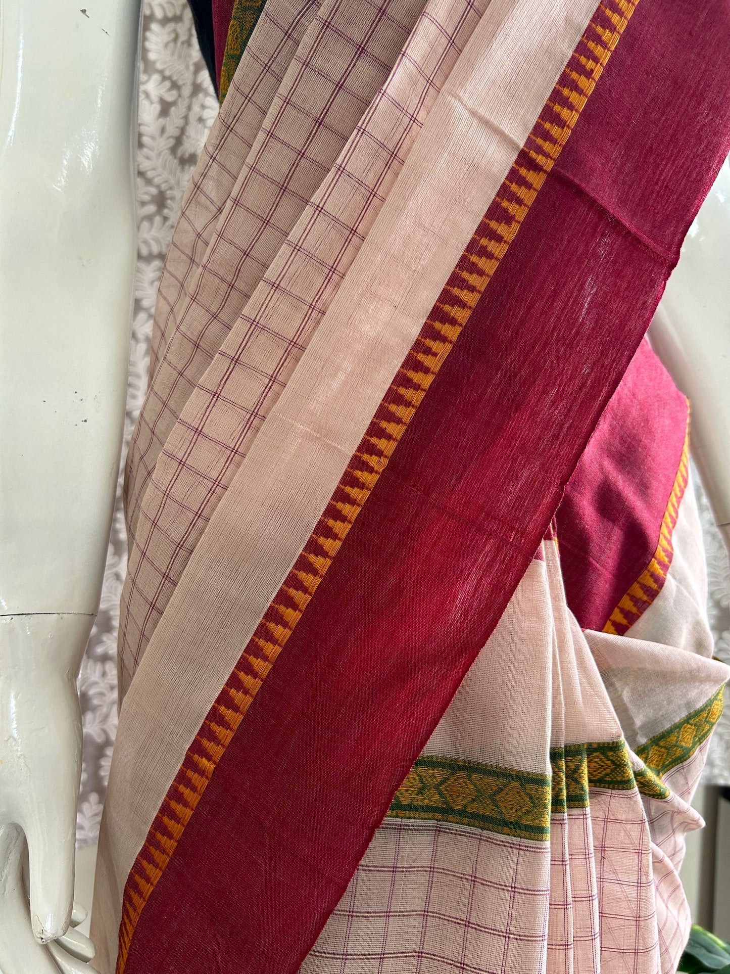 BROWN NARAYANPET SAREE