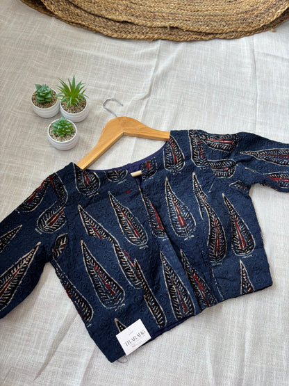 NAVY BLUE HAKOBA BLOUSE