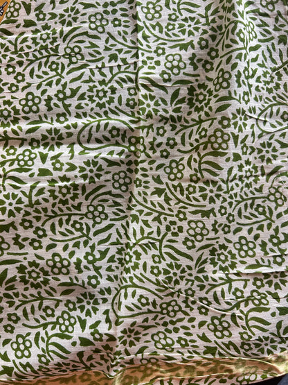 Yellow chanderi mul cotton