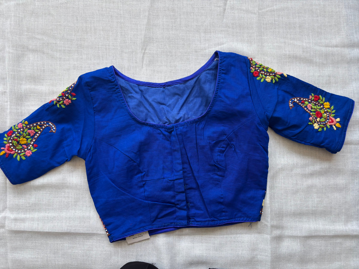 Navy blue Embroidered blouse