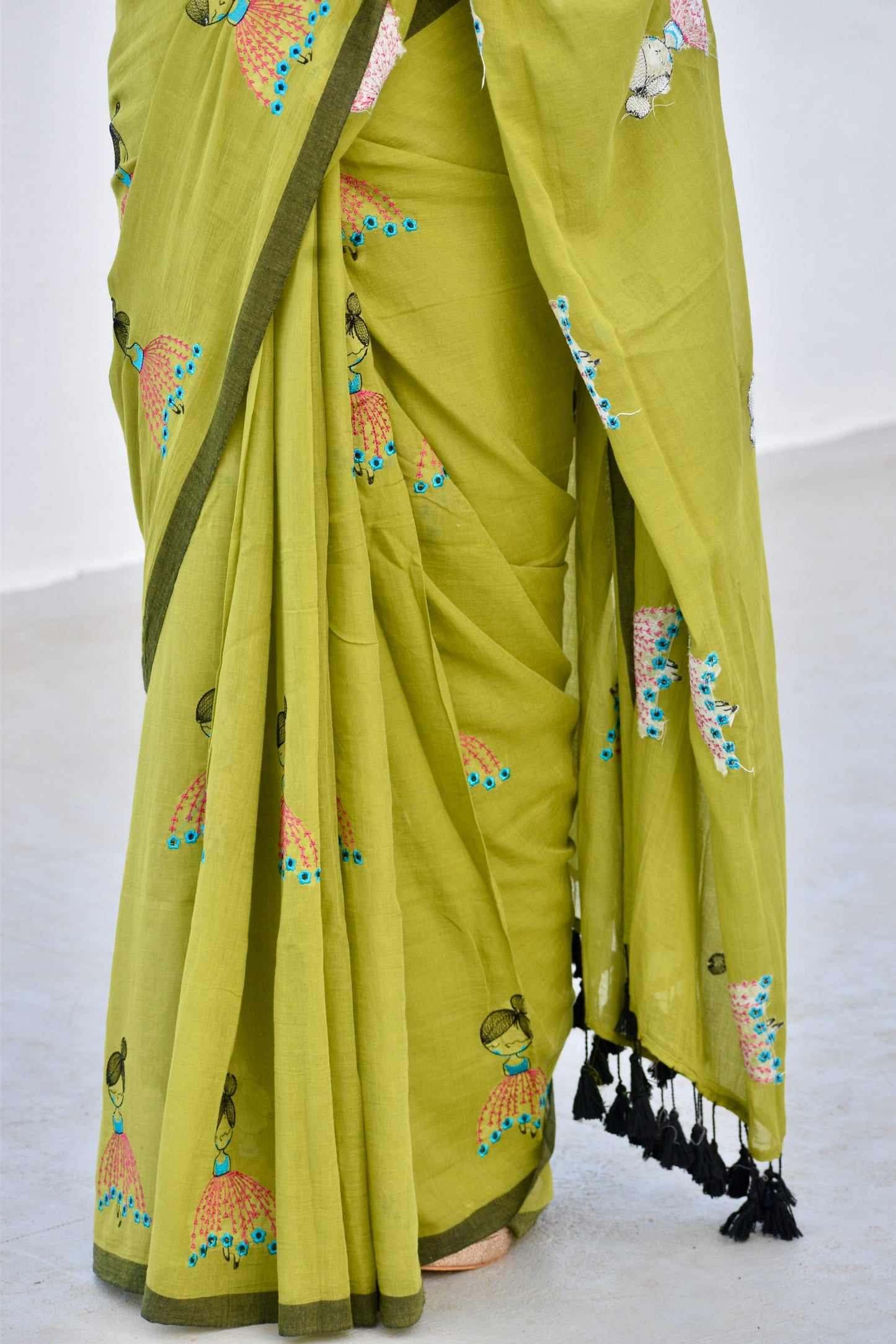 GREEN MUL SAREE