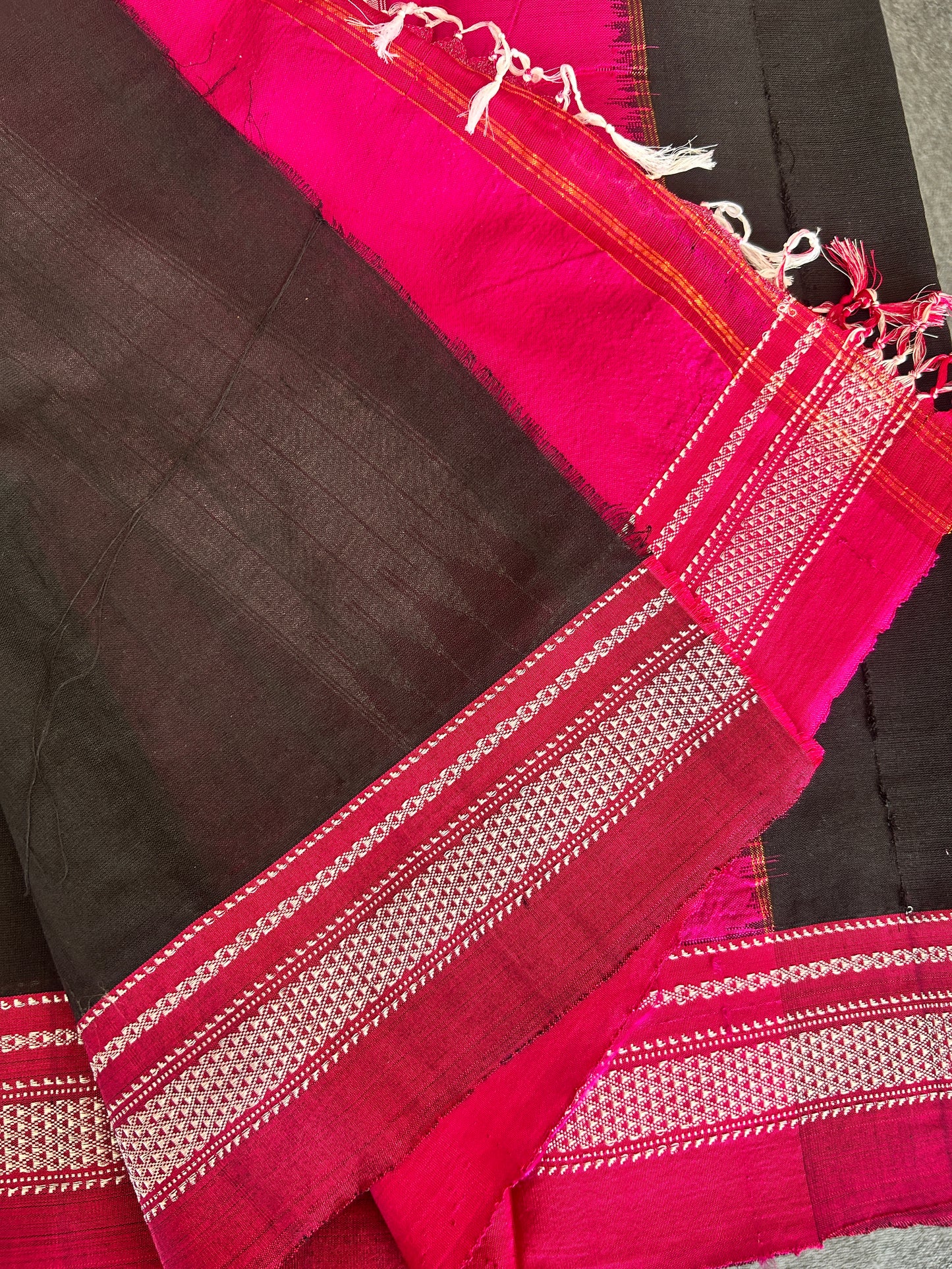 BLACK HANDLOOM ILKAL SAREE