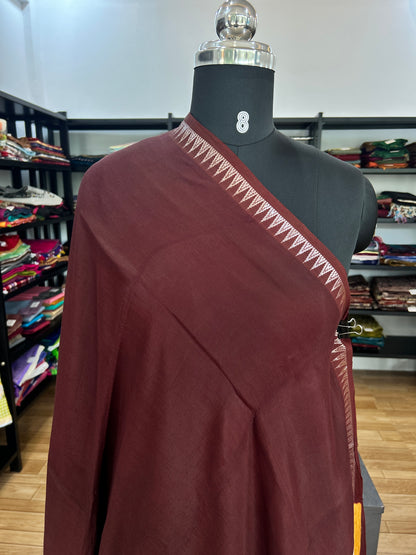 Brown kalamkari saree