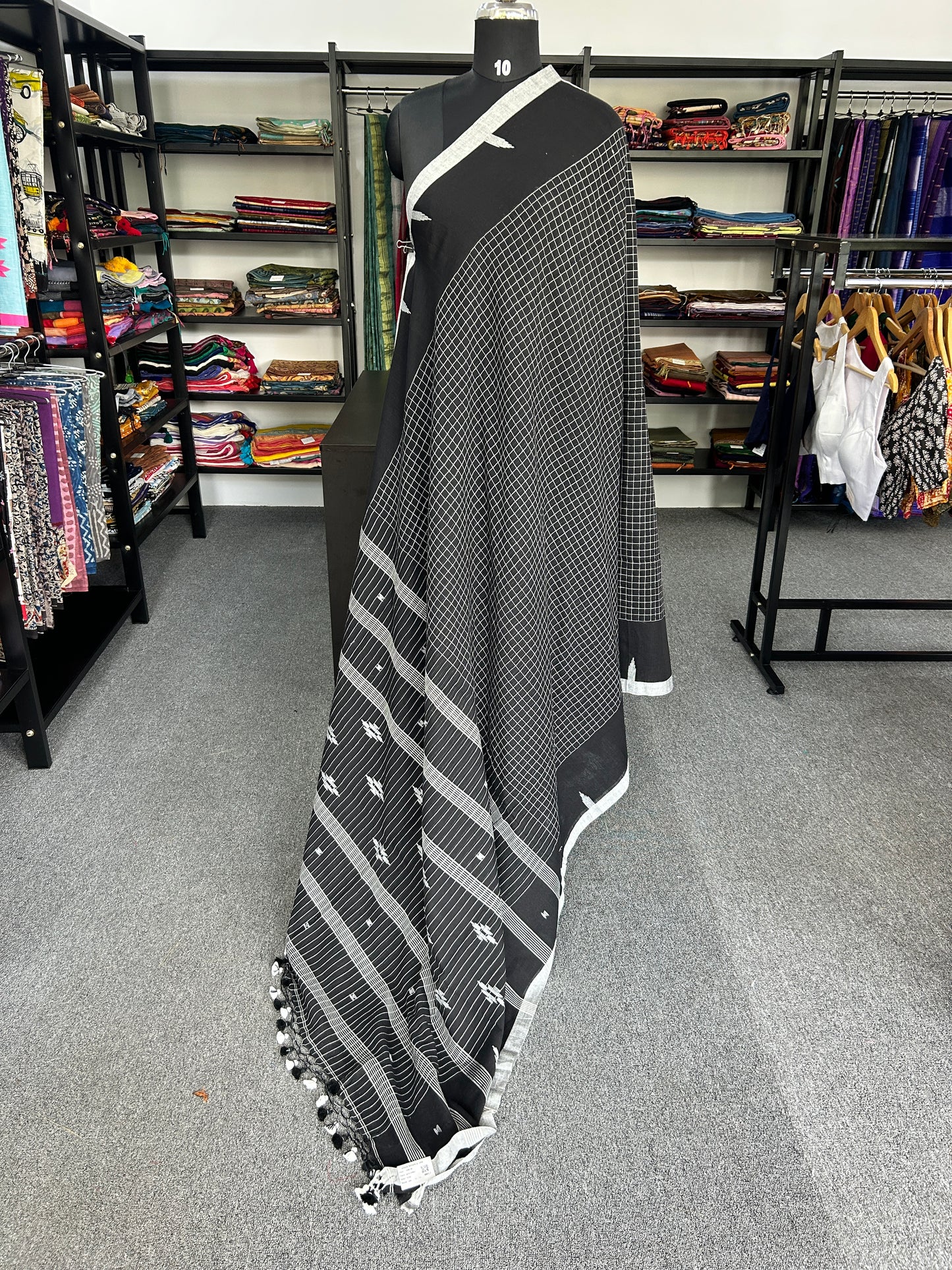 BLACK JAMDANI SAREE