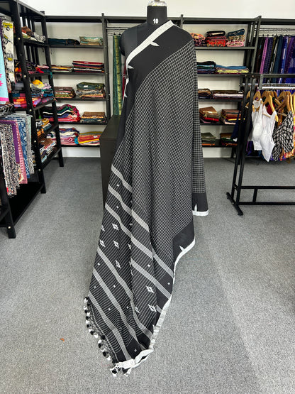 BLACK JAMDANI SAREE