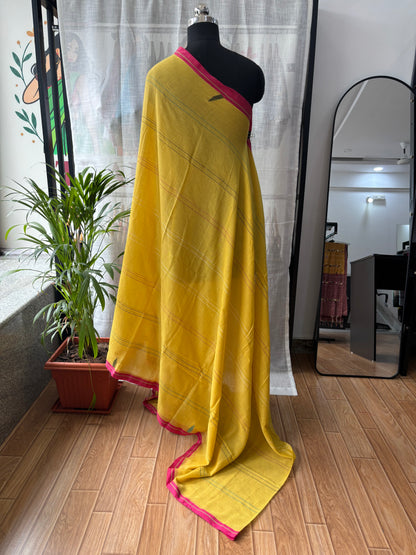 YELLOW JAMDANI SAREE