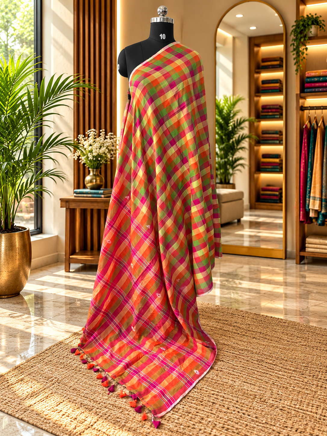 ORANGE INSPIRED BHUJODI SAREE