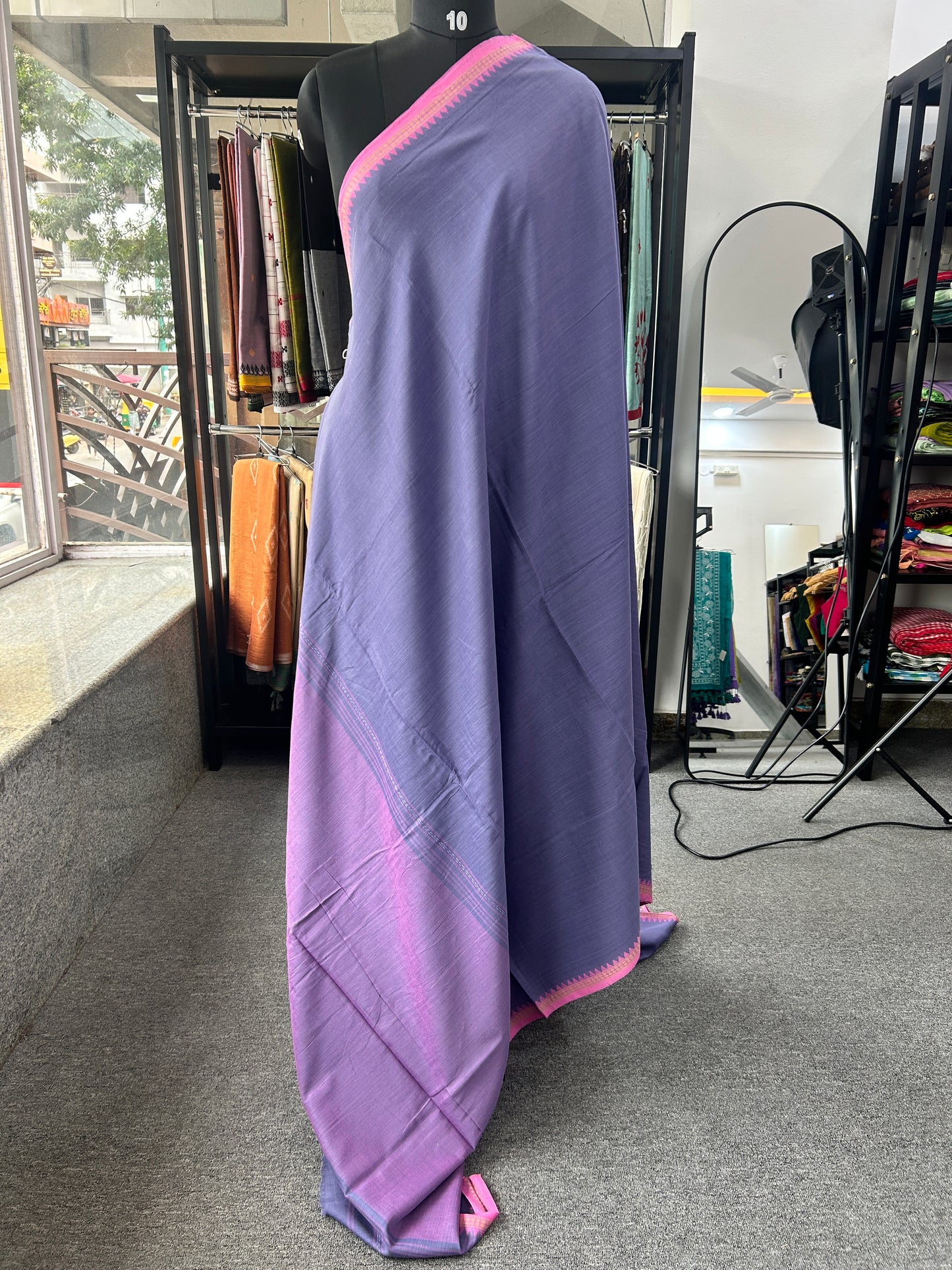 LAVENDER DHANIAKHALI SAREE