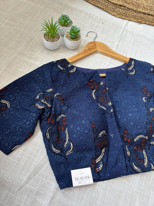 NAVY BLUE HAKOBA BLOUSE