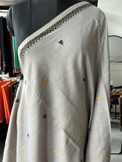 GREY DHANIAKHALI SAREE