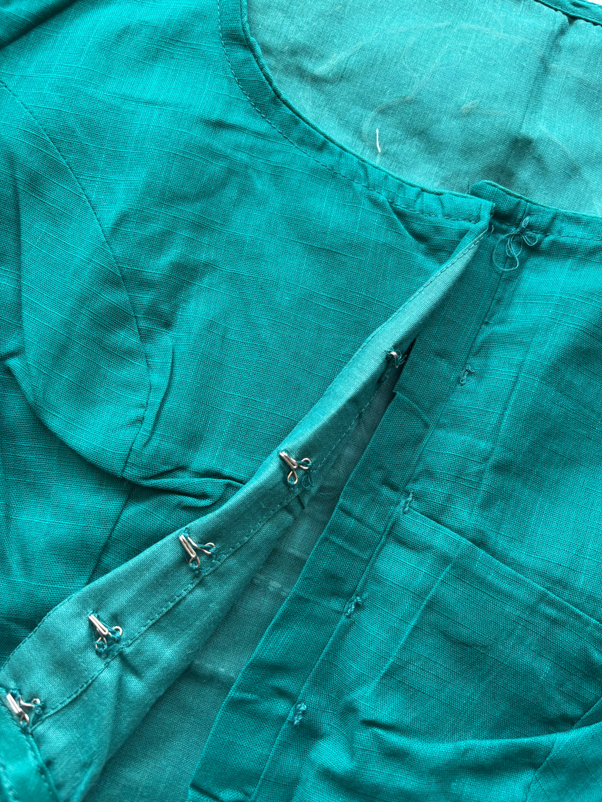 blue hand painted blouse