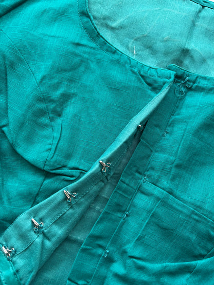 blue hand painted blouse
