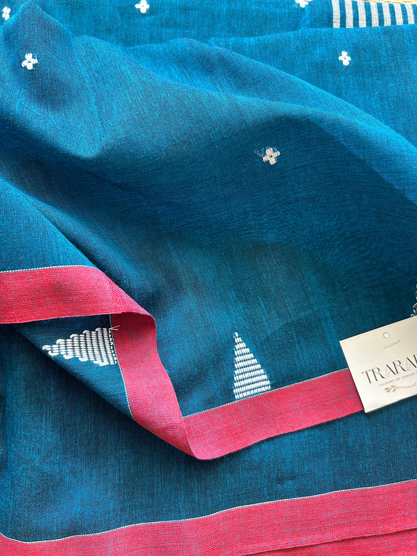 BLUE MUL JAMDANI SAREE