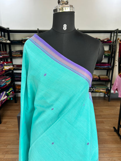 BLUE DHANIAKHALI SAREE