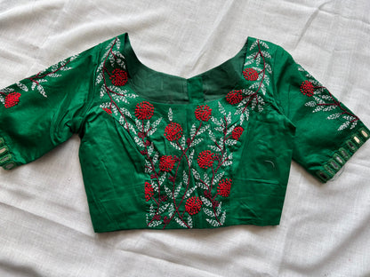 Green Embroidered blouse