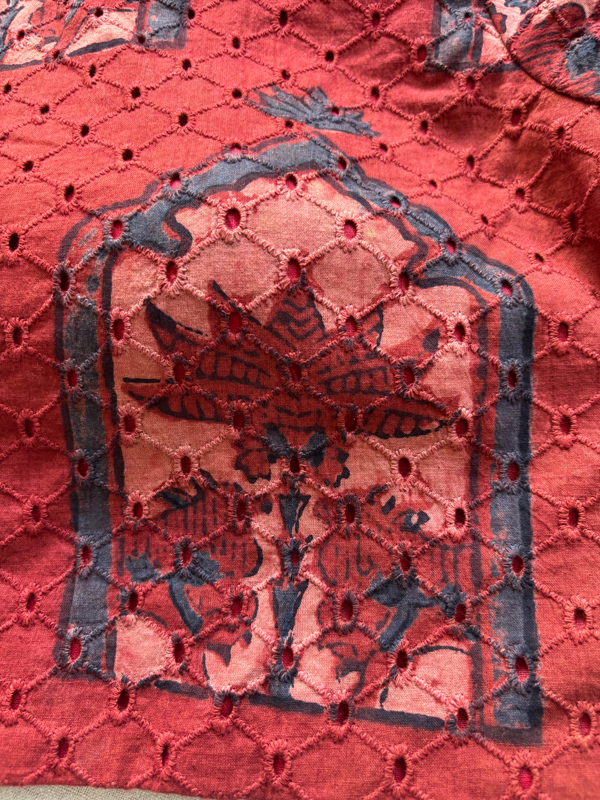 RED COTTON BLOUSE