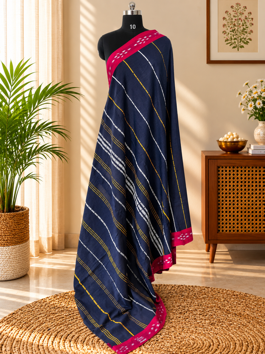 BLUE BEGAMPURI SAREE