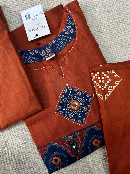BLUE GAMTHI COTTON SUIT