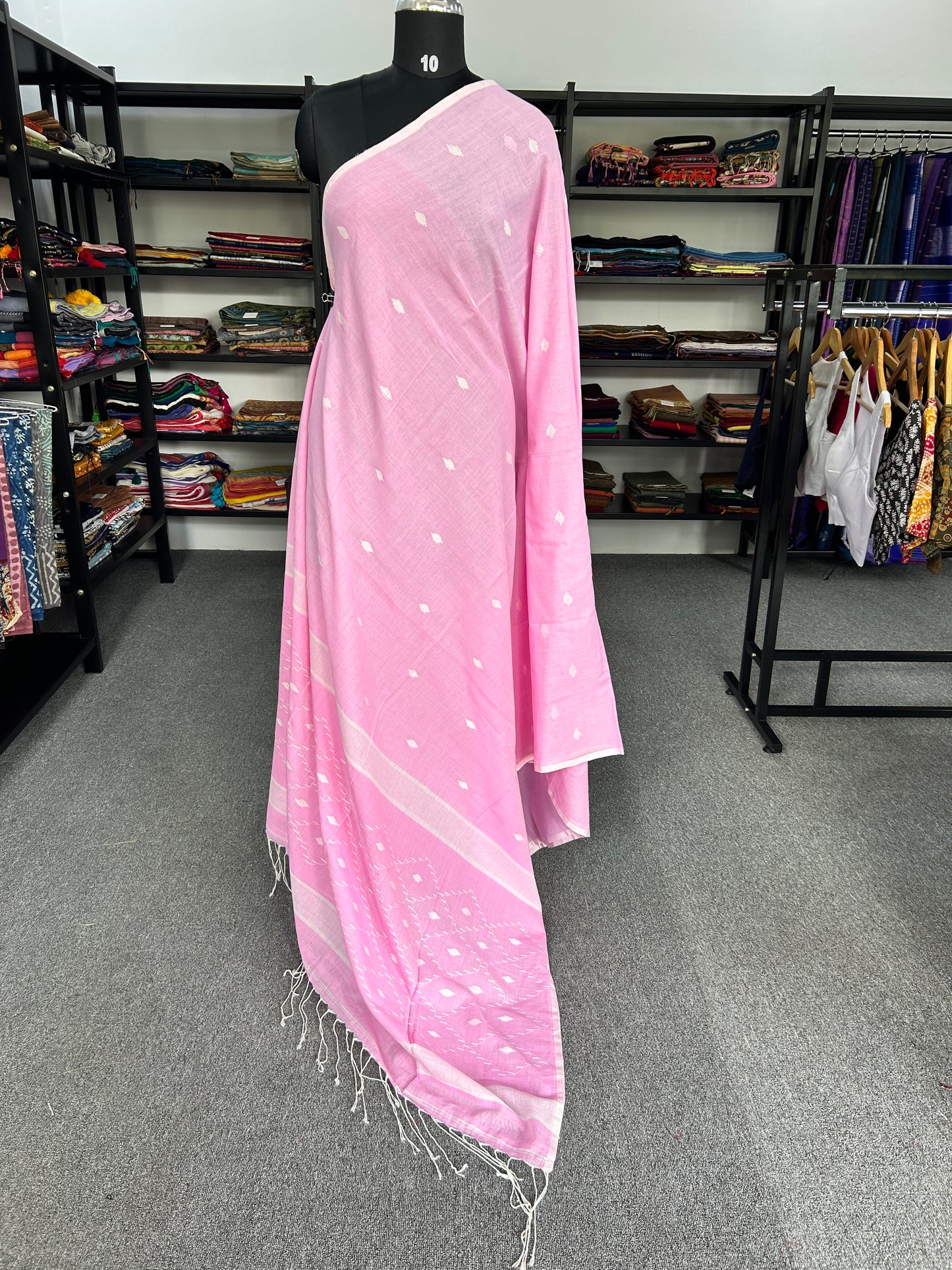 PINK JAMDANI SAREE