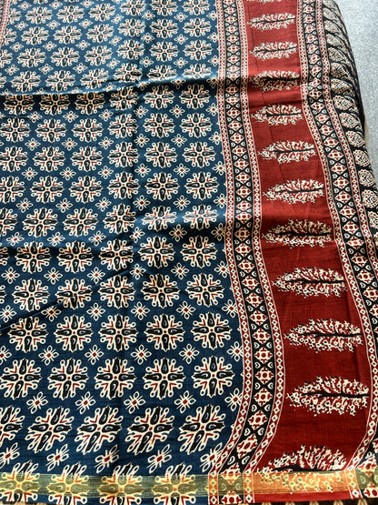 Black chanderi mul cotton
