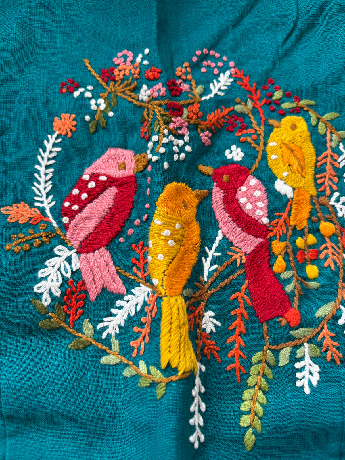 BLUE EMBROIDERED  BLOUSE