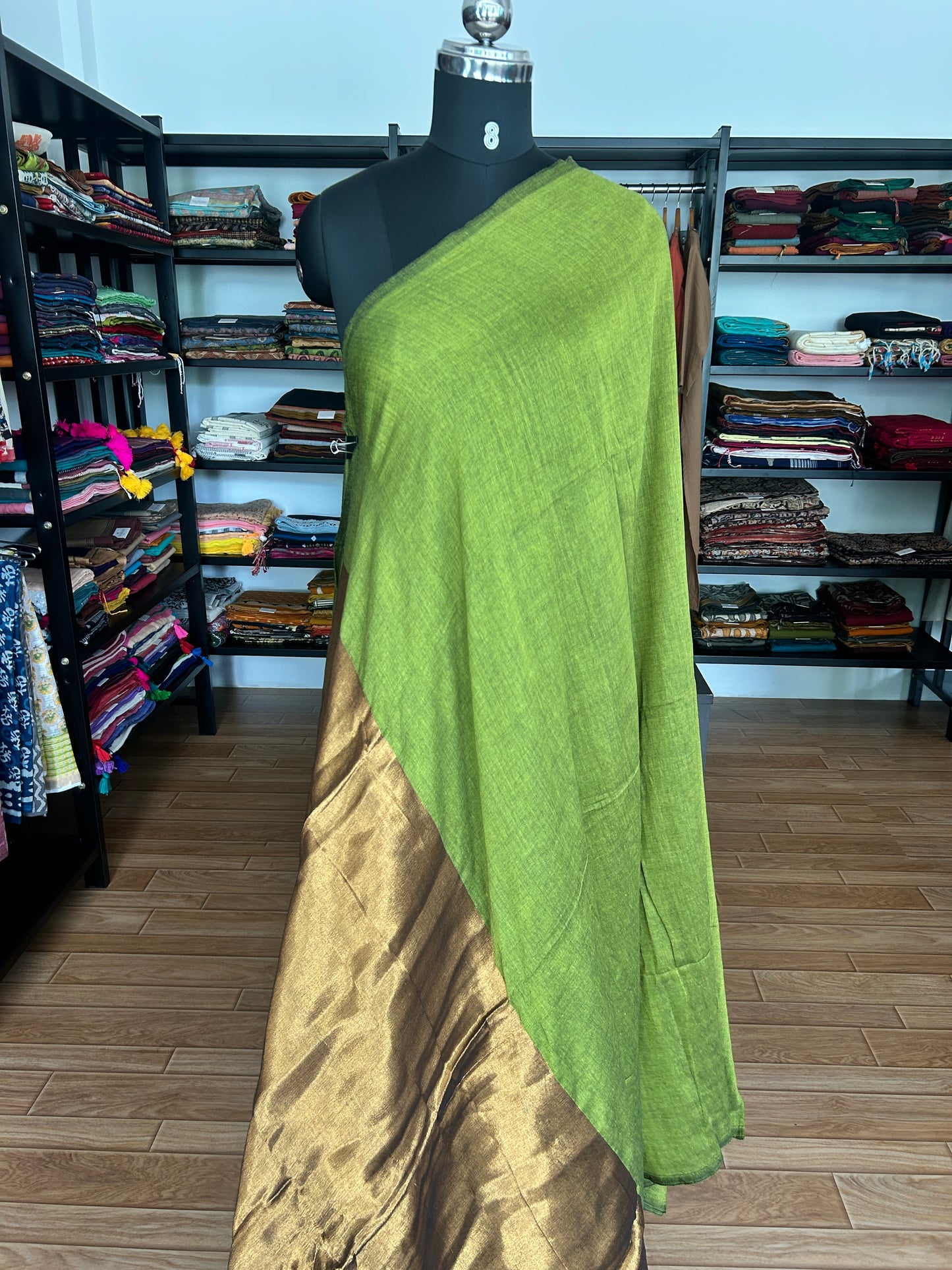 GREEN ACRYLIC SAREE