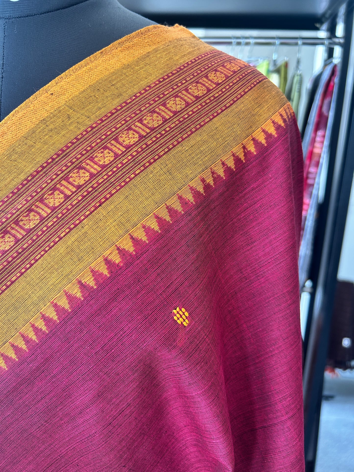 MARRON DHANIAKHALI SAREE