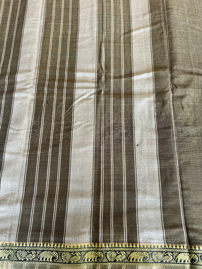 GREY NARAYANPET SAREE
