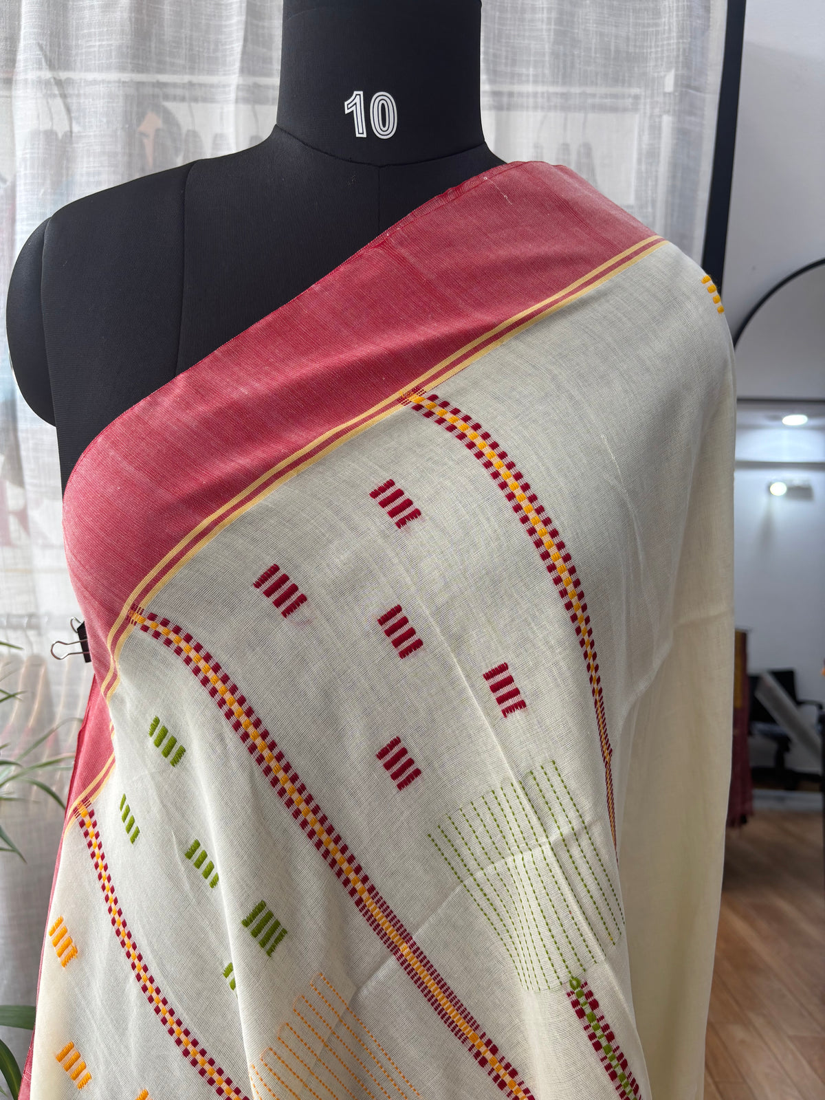 WHITE JAMDANI SAREE