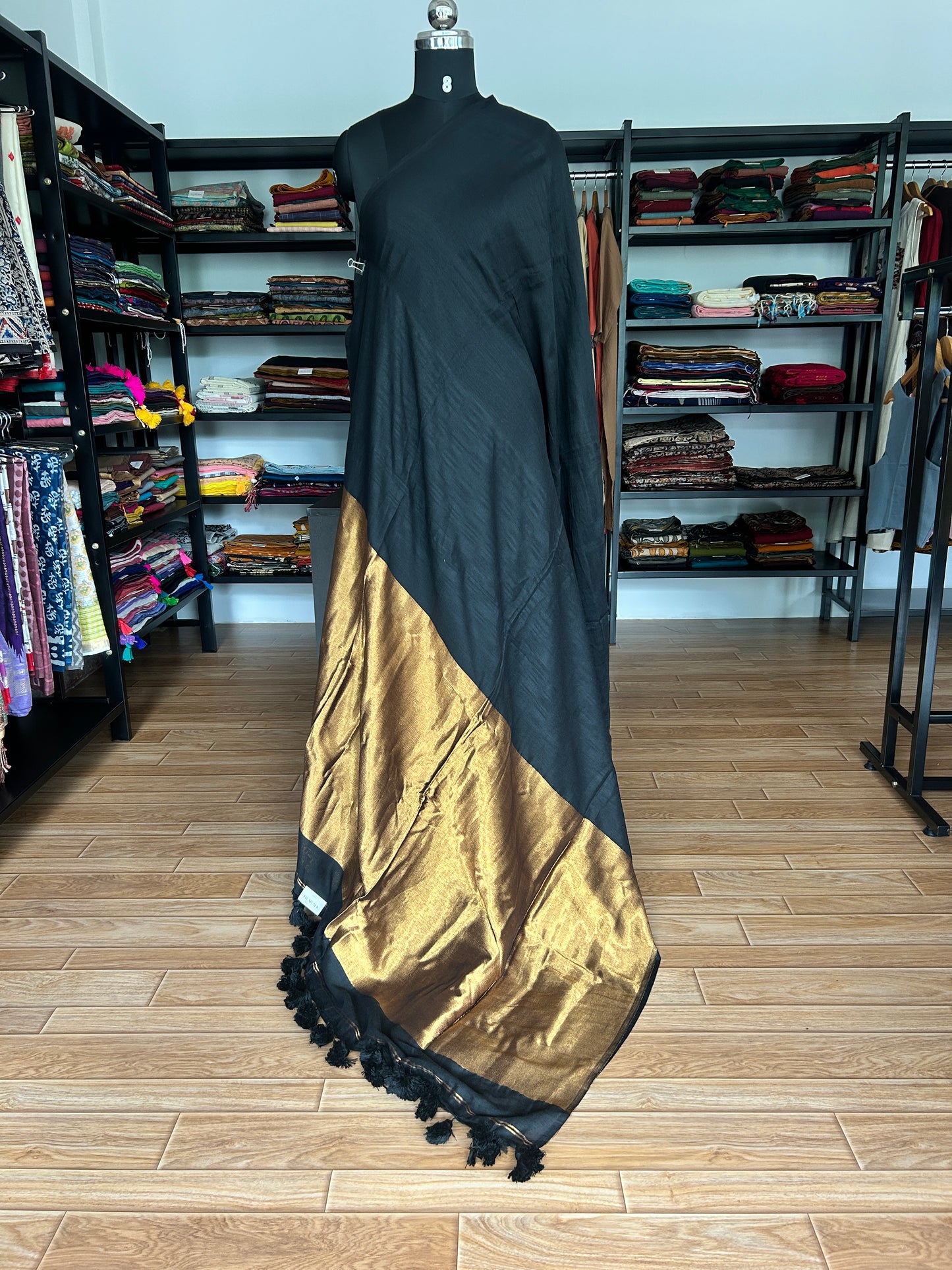 BLACK ACRYLIC SAREE