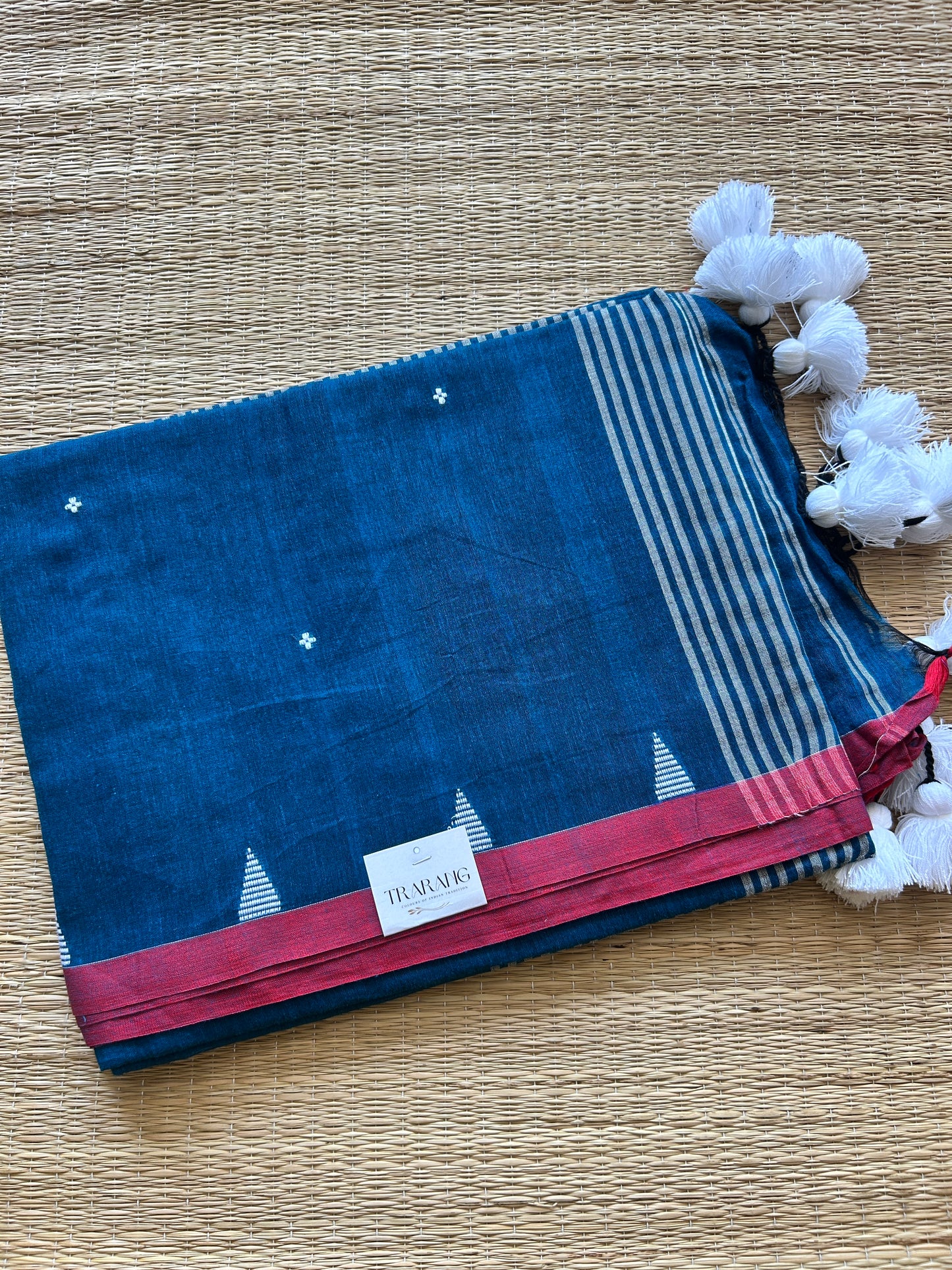 BLUE MUL JAMDANI SAREE