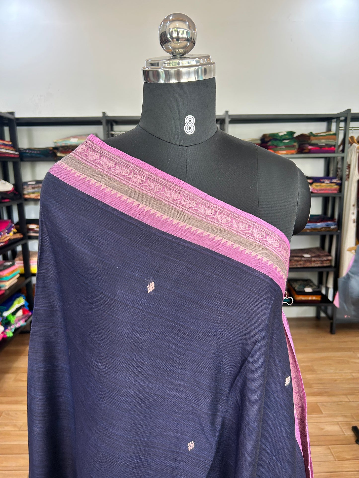 BLUE DHANIAKHALI SAREE