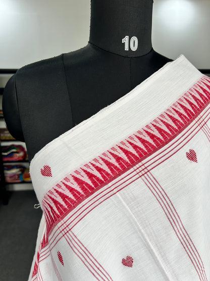 WHITE DHANIAKHALI SAREE