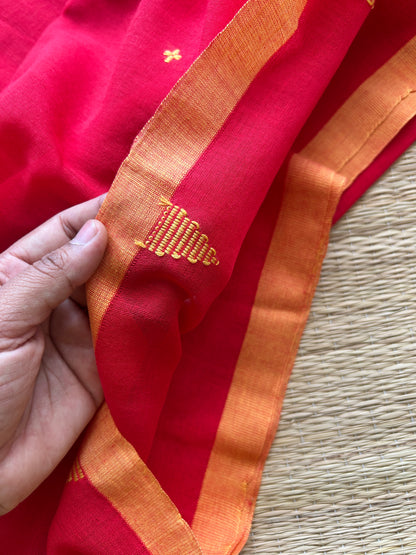 RED MUL JAMDANI SAREE