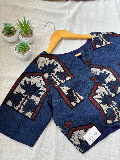 NAVY BLUE HAKOBA BLOUSE