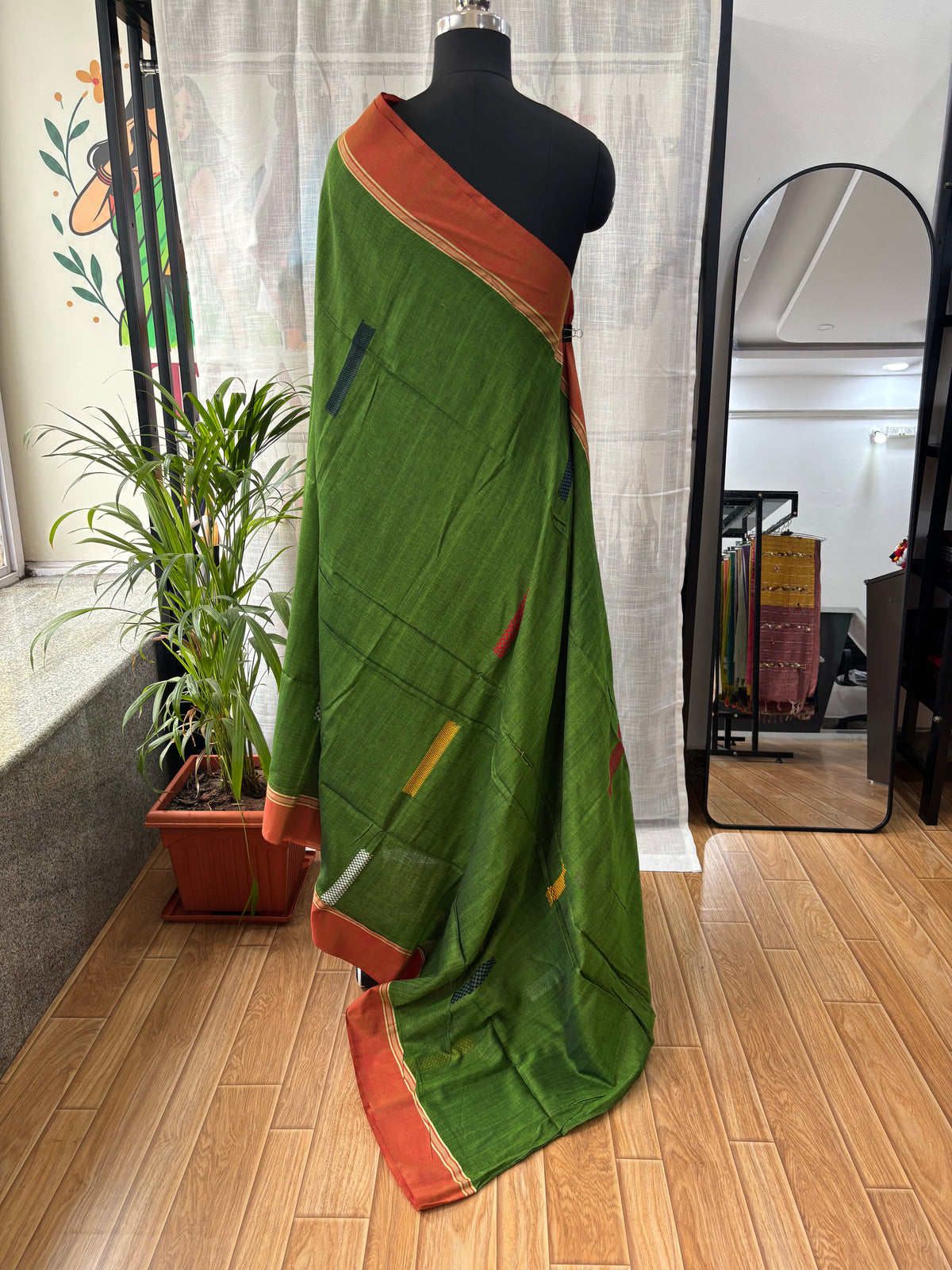 GREEN JAMDANI SAREE