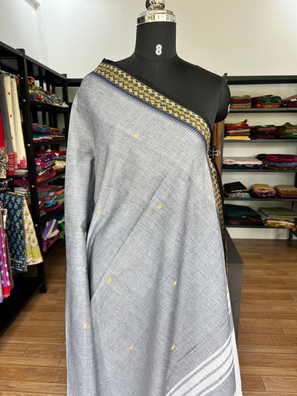 GREY DHANIAKHALI SAREE