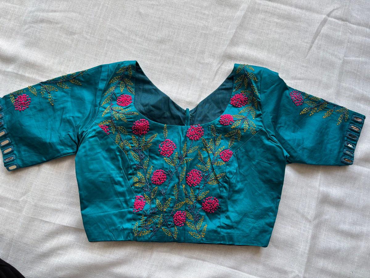 Blue Embroidered blouse