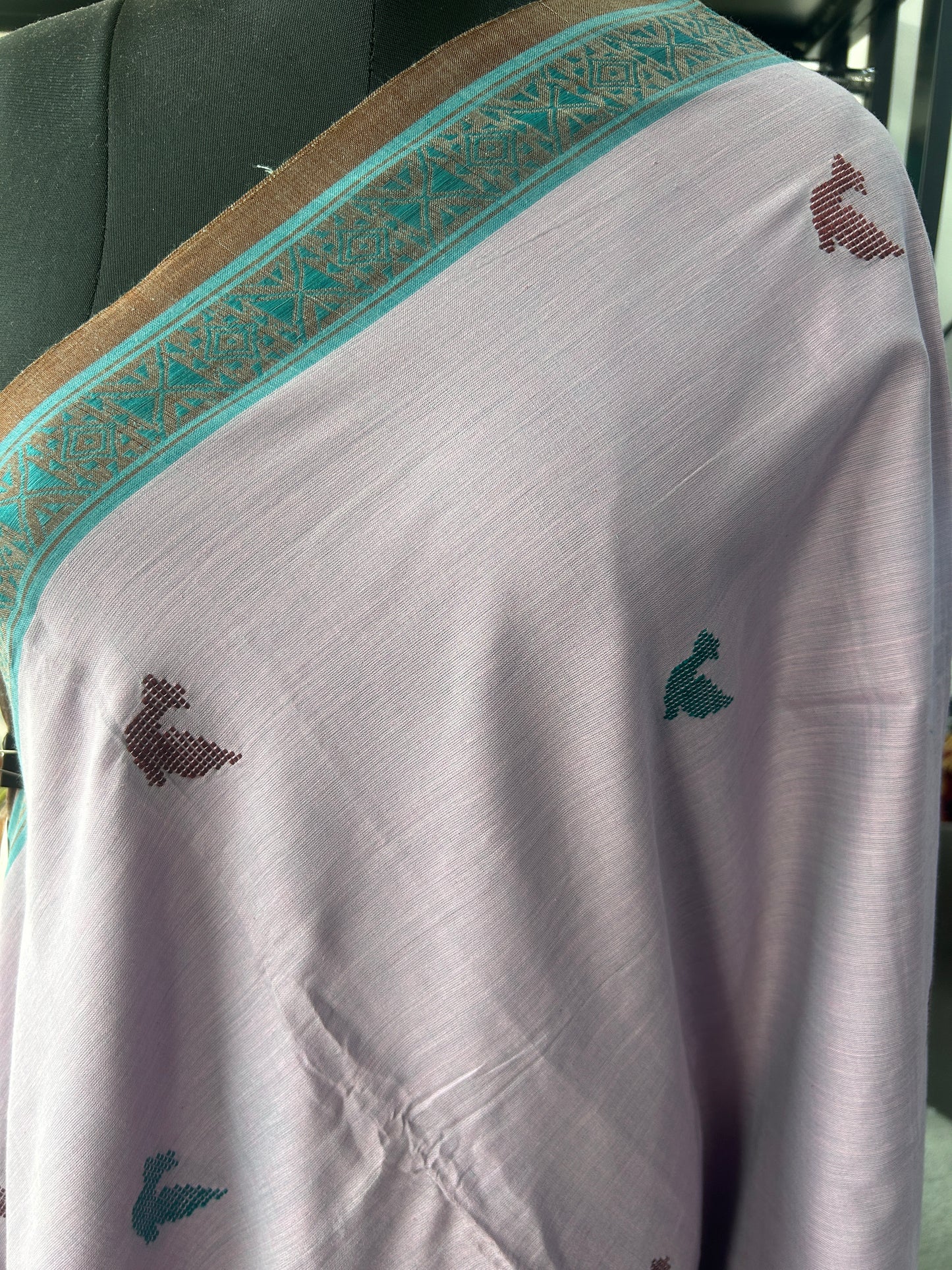 PINK DHANIAKHALI SAREE