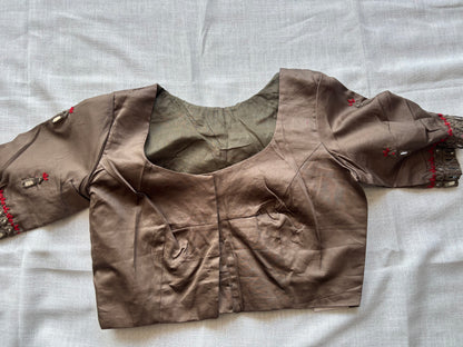 Brown Embroidered blouse