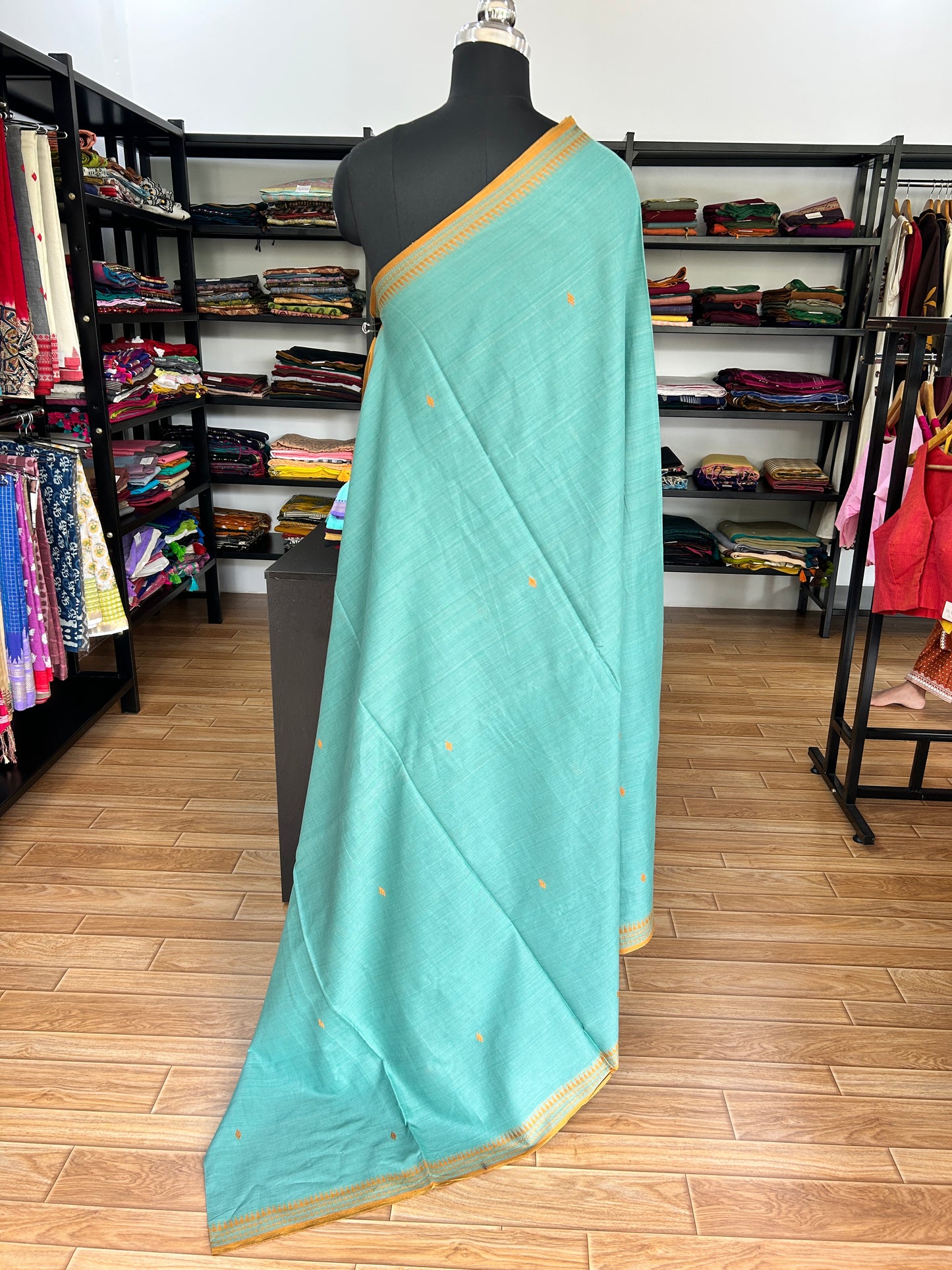 BLUE DHANIAKHALI SAREE