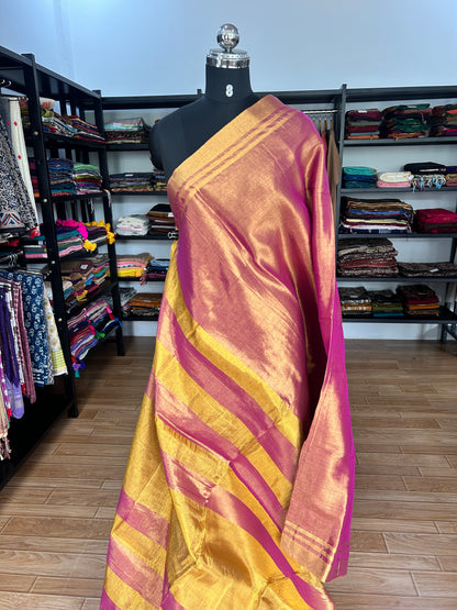 PINK TISSUE  MUL SAREE