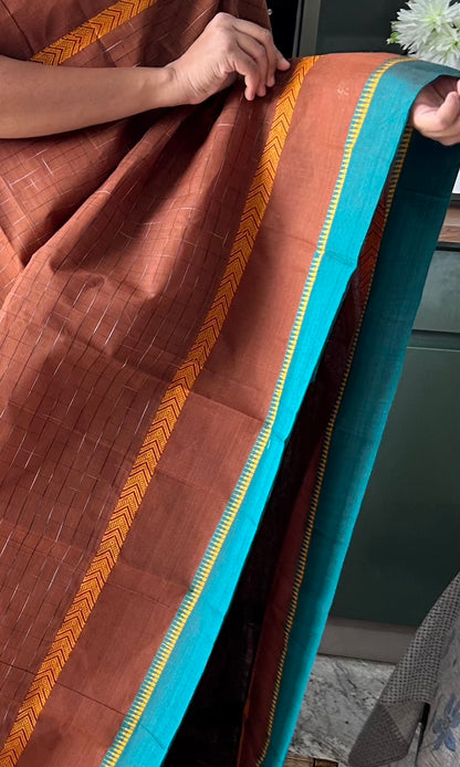 BROWN NARAYANPET SAREE