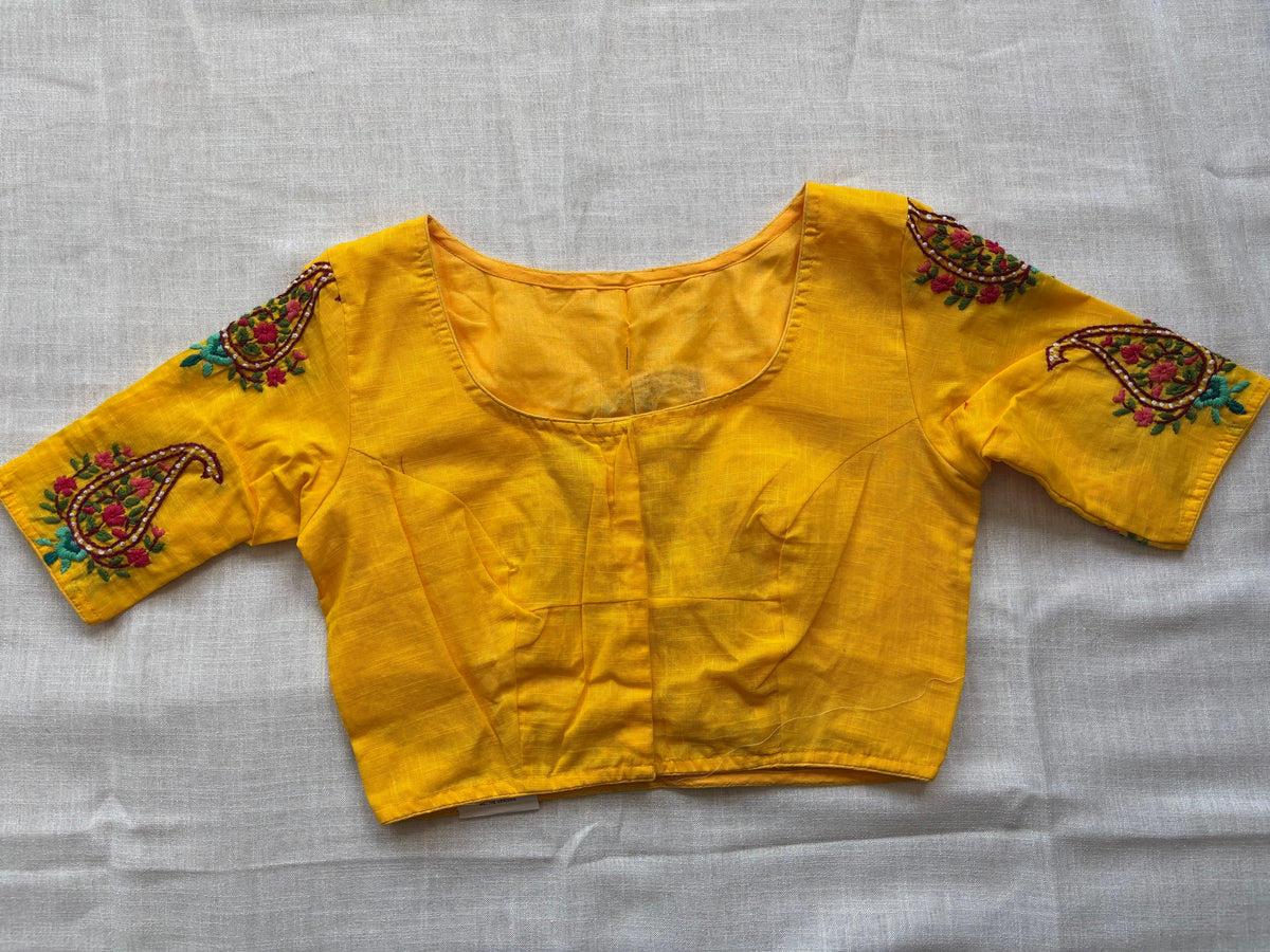 Yellow Embroidered blouse