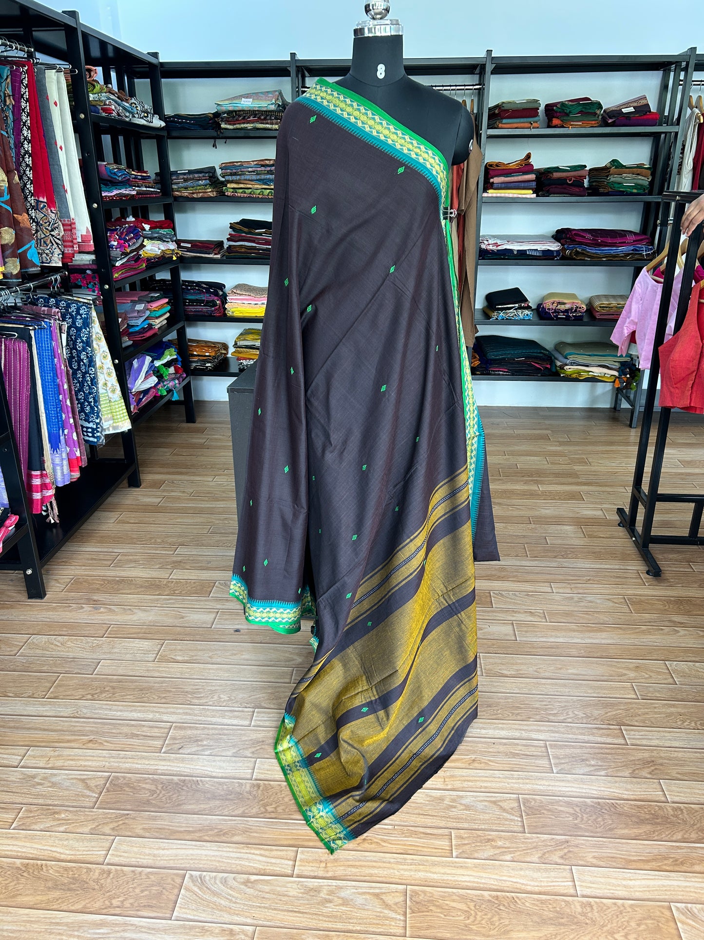 BROWN DHANIAKHALI SAREE