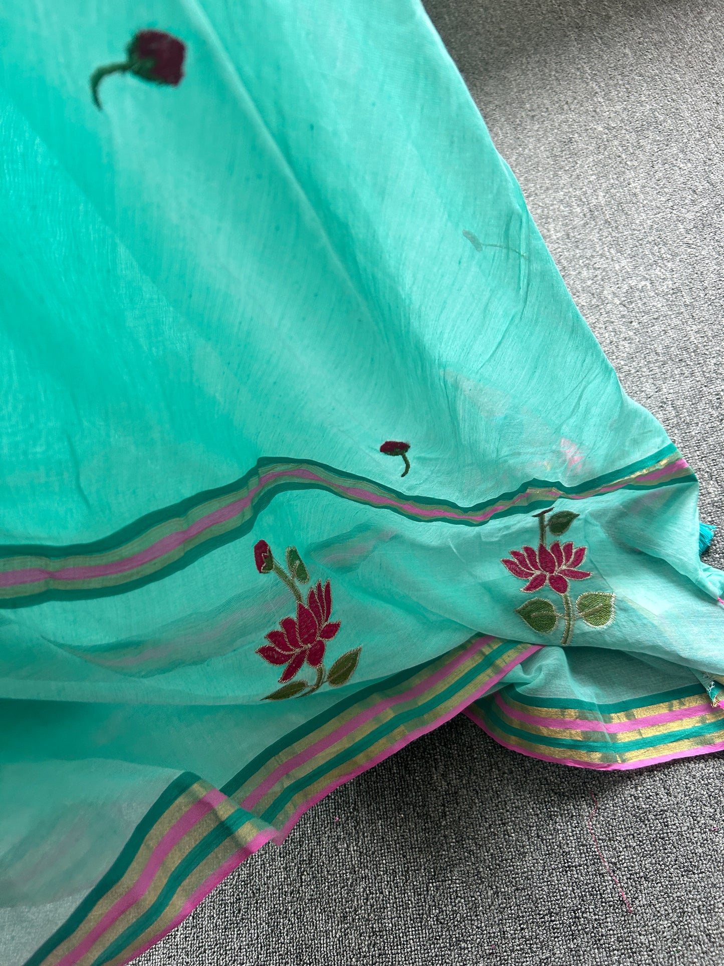 GREEN MUL SAREE