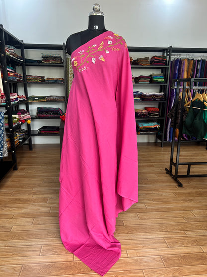 PINK KATHA MUL SAREE