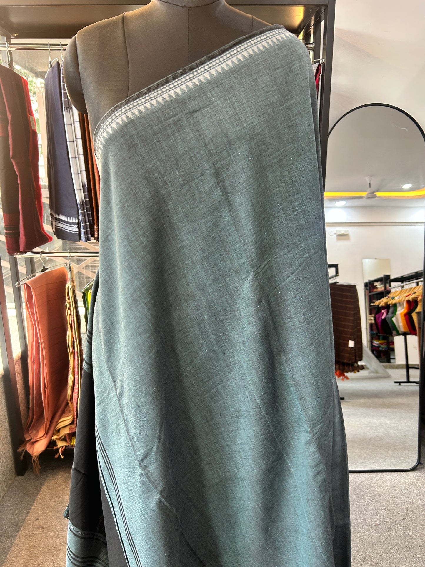 GREY DHANIAKHALI SAREE