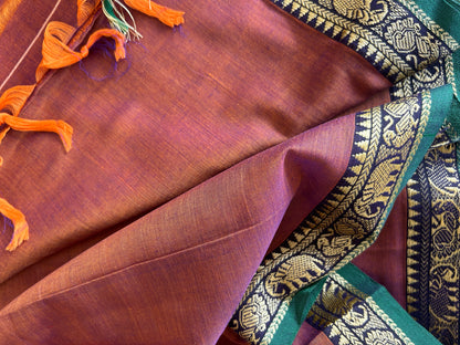 ORANGE NARAYANPET SAREE